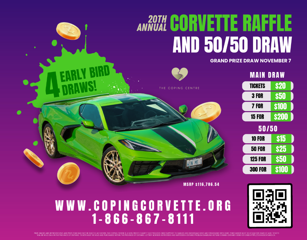 20th Annual Corvette Raffle & 50/50 Draw 